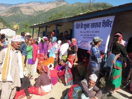 जाजरकोटको दुर्गम गाउँमा निशुल्क स्वास्थ्य शिविर