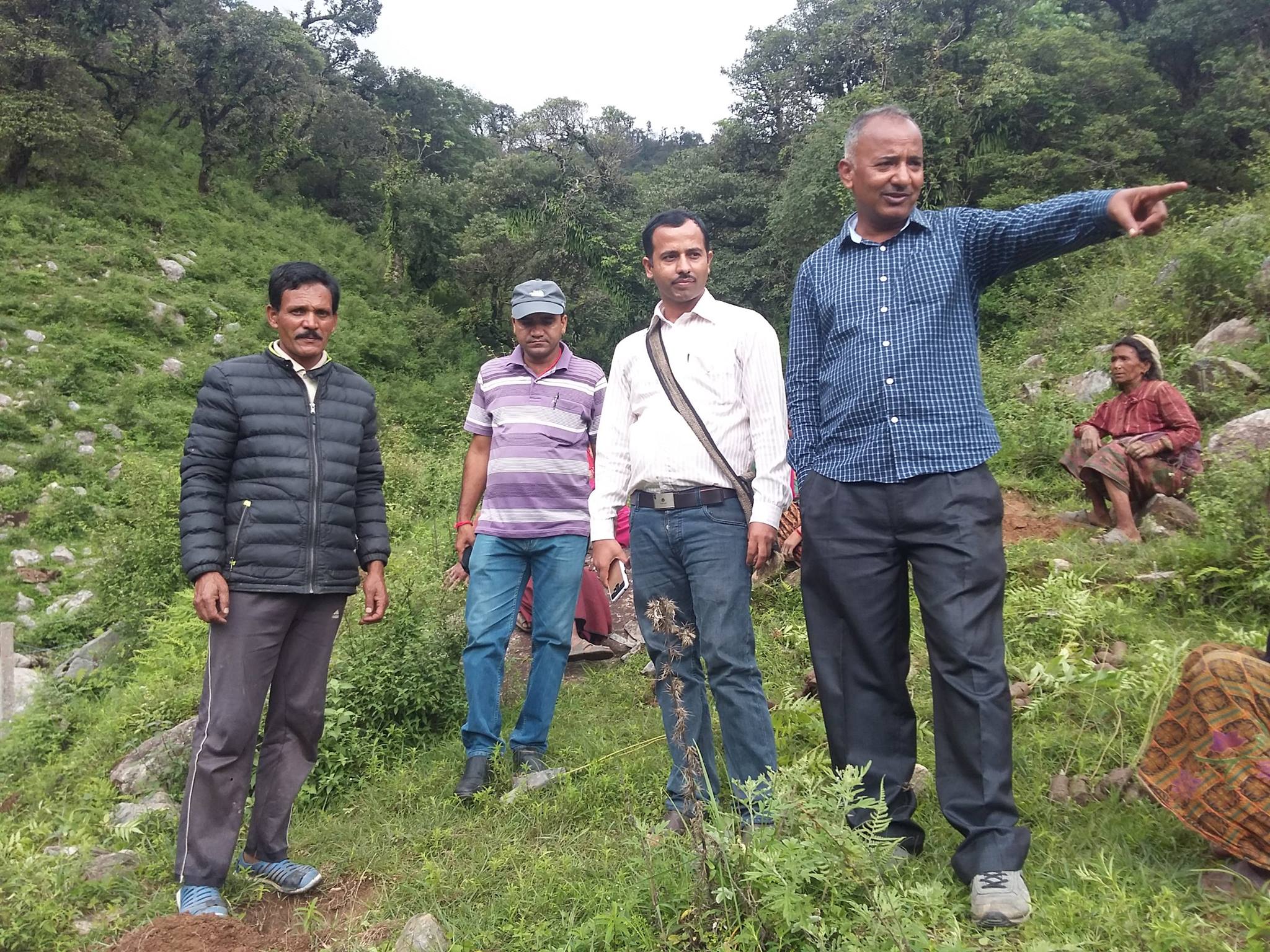 मौसमी उपकरण जडान क्षेत्र रातानाङ्गालामा वृक्षारोपण