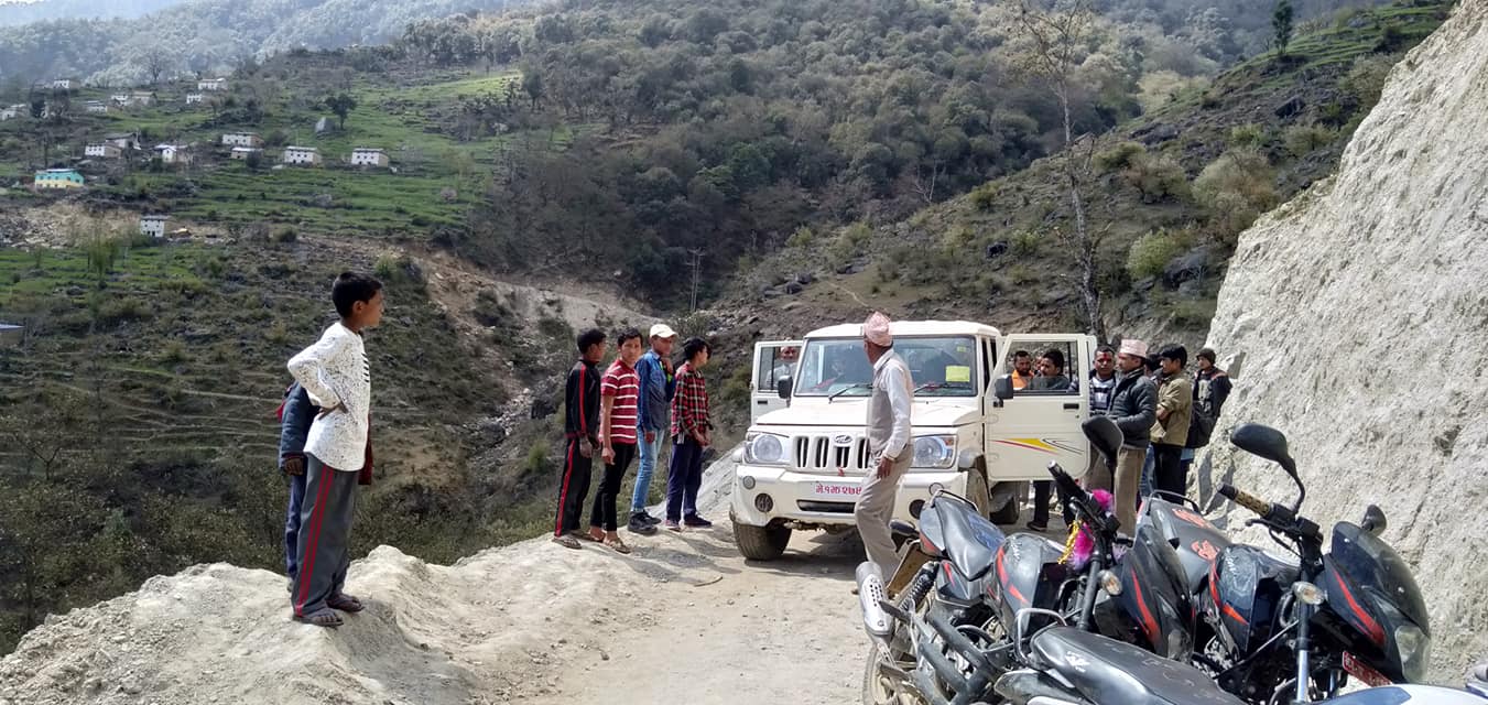 शान्नी त्रिवेणीमा पहिलो पटक गाडी