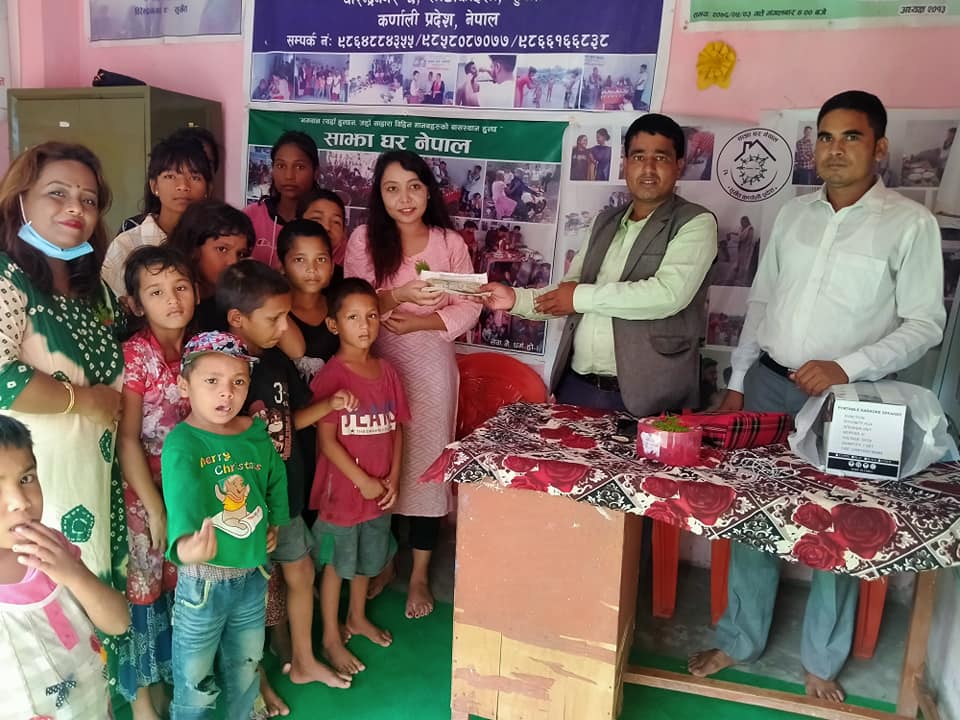 “साझा घर नेपाल”लाई सहयोग रकम हस्तान्तरण