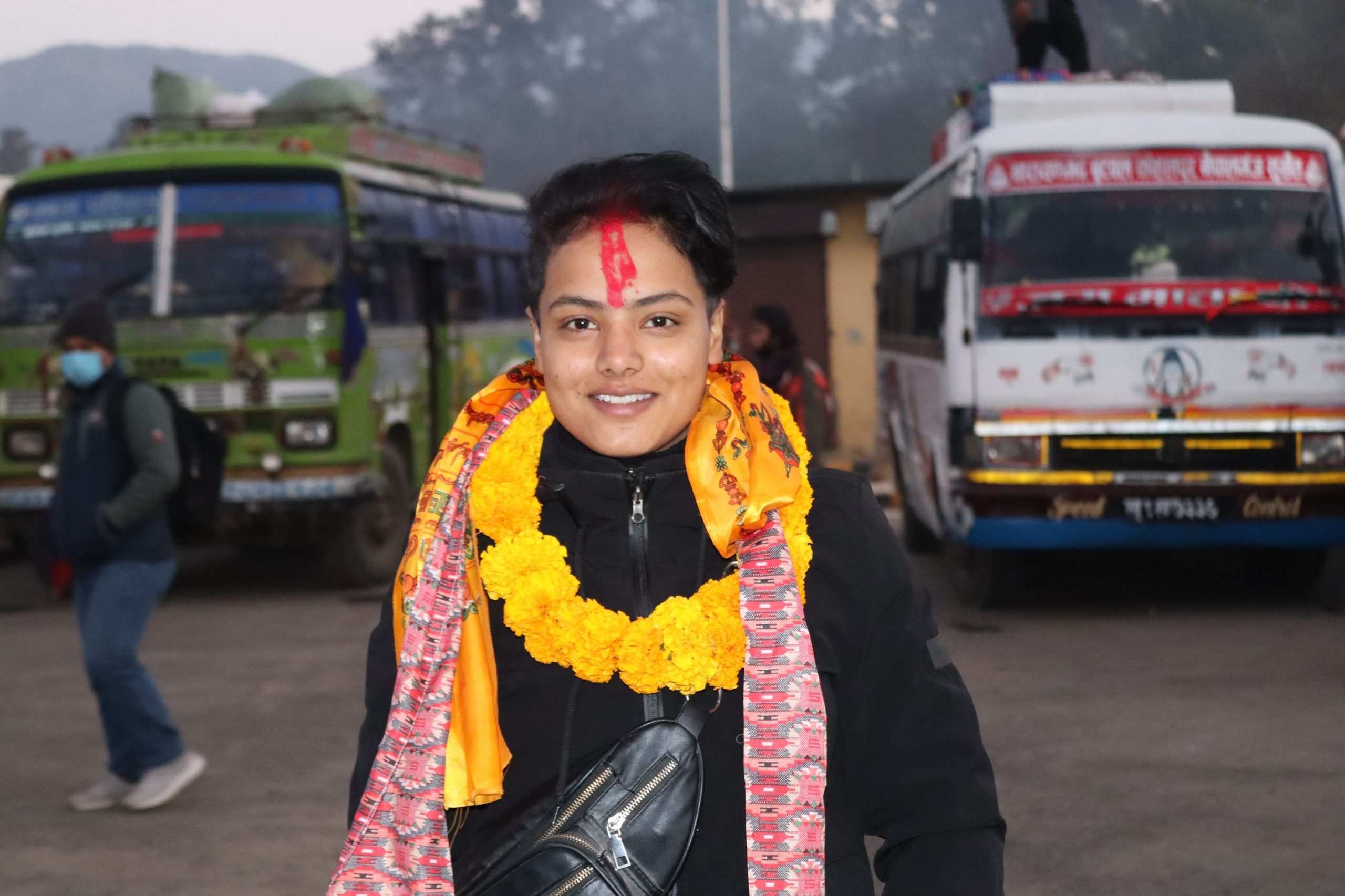 श्रुति कार्कीको विदाई, बिहान ७ बजेको बसबाट प्रतियोगितामा सहभागी हुन प्रस्थान