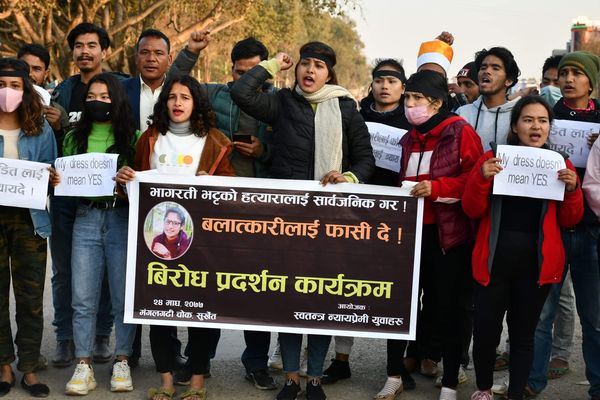 भागरथी भट्टको हत्यारालाई फासिको सजाय माग गर्दे स्वतन्त्र न्यायप्रेमी युवाहरुद्धारा प्रदर्शन