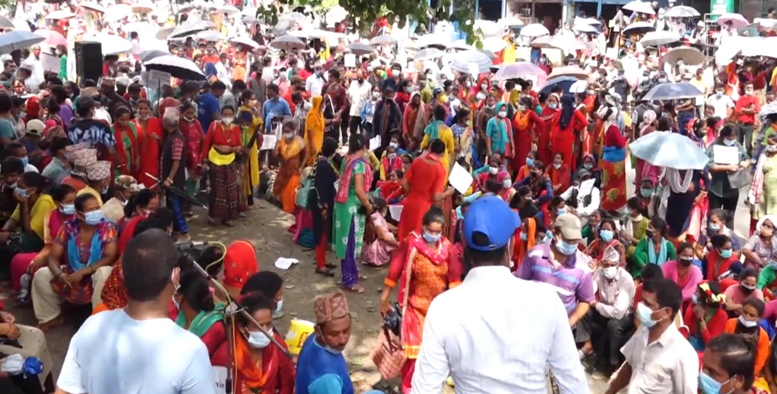 आयोग पुर्नस्थापनाको माग गर्दै सुर्खेतका भूमिहिनहरु आन्दोलित