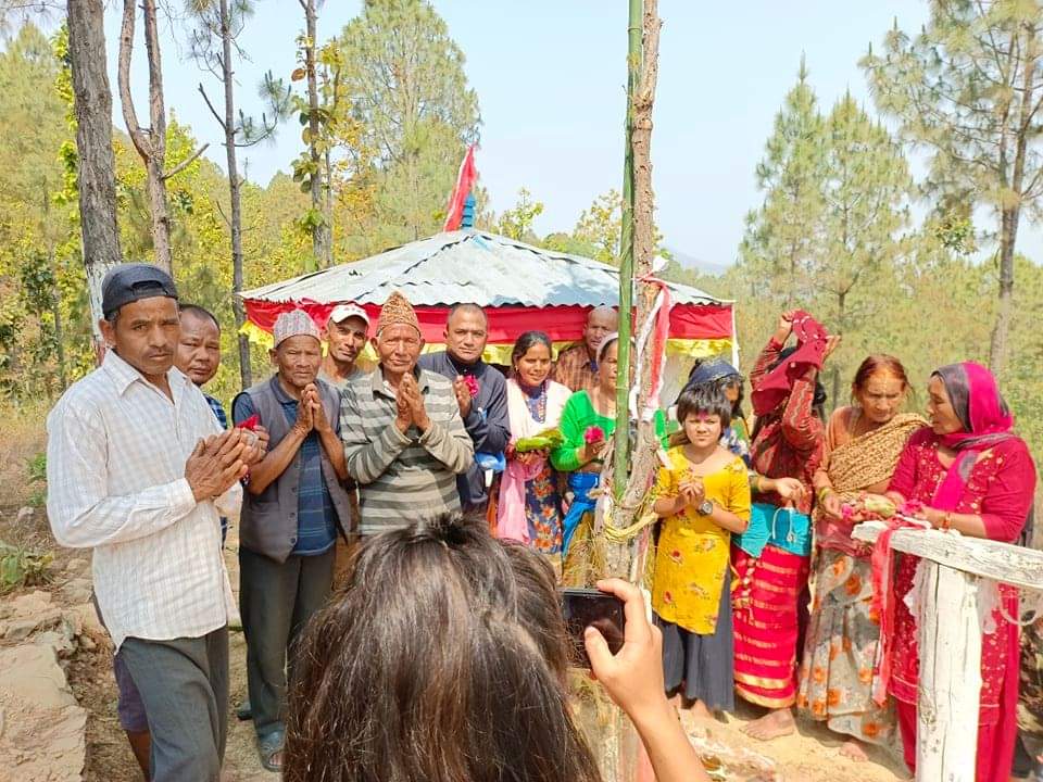 ९ नं. वडाको श्रृजनशिल टोलमा माता कालीको मुर्ति स्थापना