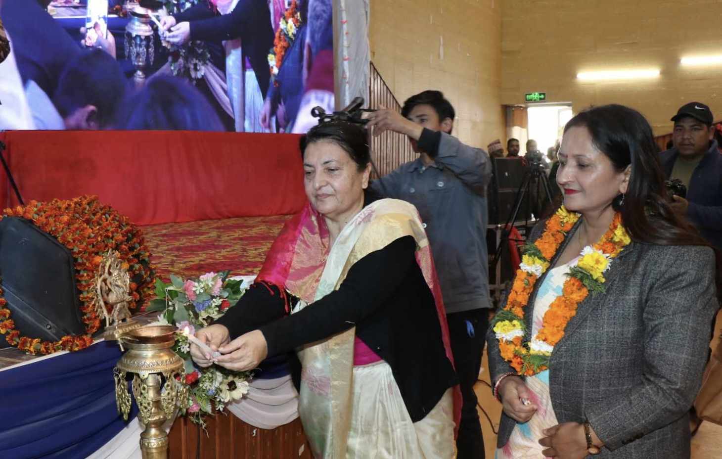 विभिन्न आन्दोलन र सङ्घर्षका कारण महिलाका क्षेत्रमा महत्त्वपूर्ण काम भइरहेकोः पूर्व राष्ट्रपति भण्डारी